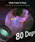 Illustration of 2 Inch 30mm Eyepiece With 80 Degree Ultra Wide Field Of View For Telescopes showing star cluster view