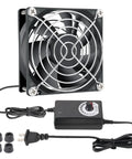 Keep Your Rig Chill With This 80Mm Adjustable Computer Cooling Fan featuring multi voltage AC plug and control knob.