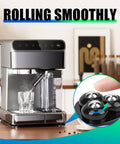 10 Piece Self Adhesive Appliance Casters With 360 Degree Slick Swivel Rollers under coffee maker for easy movement.