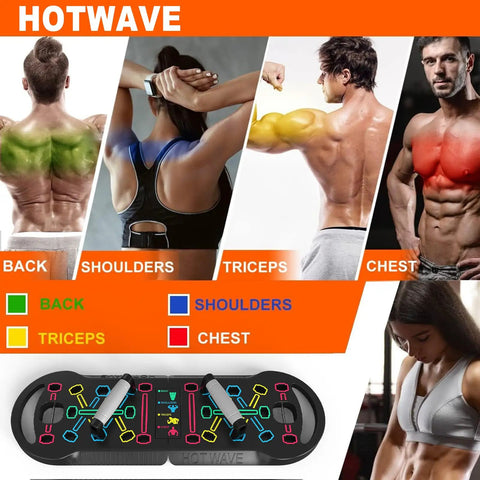 Foldable 20 In 1 Push Up Board Portable Home Gym Essential Crush Chest Shoulders Abs And Back Workouts With Color Coded Arm Positions To Build Muscle Hit Different And Get That Pump At Home