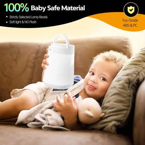 Kids Night Light With Touch Sensor, Soft LED Bedside Lamp For Nursing And Sleep Aid, Stepless Dimming Nursery Light, Rechargeable Portable Nightlight With Memory Function For Kid Friendly Chill Bedtime