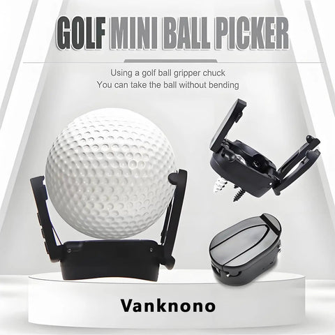 Six Pack Golf Ball Pick Up Retriever Grabber Set With Foldable Claw Sucker Attach To Putter Grip For Easy Cup Retrieval display