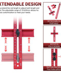 Pro Grade Router Jig Kit 2025 4 in 1 woodworking guide system showing extendable design and measurement features