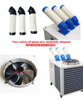 Heavy Duty Industrial Air Conditioner, Massive 220V Outdoor Evaporative Cooler with duct pipes and fan, ideal for cooling large spaces.