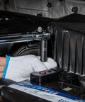Half Inch Drive Impact Socket Set, 65-Piece SAE And Metric, From Three-Eighths To One-And-A-Quarter Inch, Six-Point Cr-V Alloy Steel in use