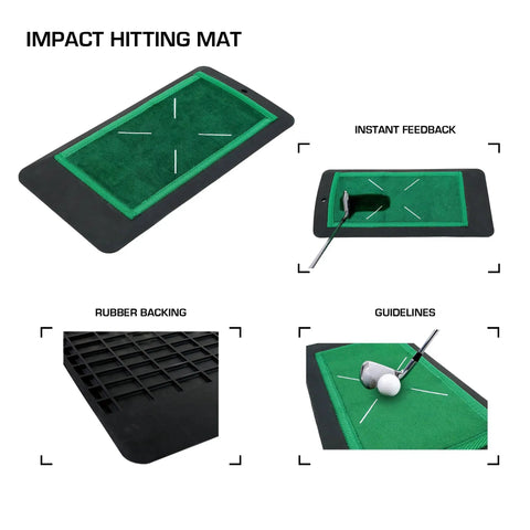Launch Master Golf Swing Trainer Bundle With Net Practice Mat And Launch Monitor For Indoor Golf Setup Real Time Swing Metrics