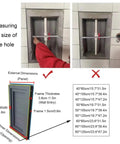 Measuring hole size for Sleek Aluminum Attic Access Door With Heavy Duty Handle For Zero Hassle Drywall Tuck Away Wall Concealment Hatch.