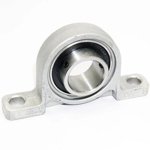 Two Pack 25mm Zinc Alloy Inner Ball Mounted Pillow Block Insert Bearing KP005 for CNC Machines angle view