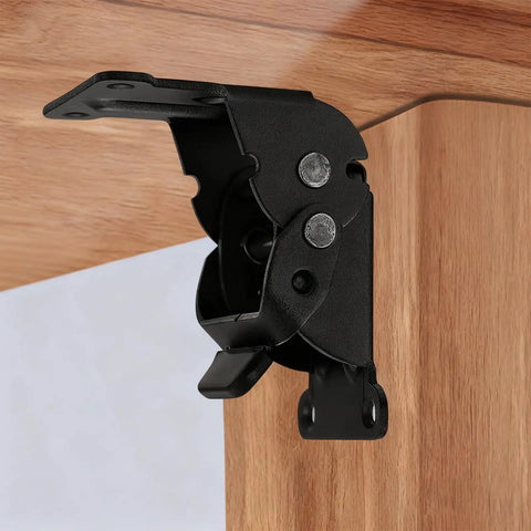 Close-up of Beefy 2 Pack Heavy Duty Locking Folding Table Hinge Brackets With 180 Degree Self Locking Function Rust Resistant Steel