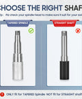 Image showing tapered and straight shafts for Trailer Wheel Idler Hub Kit 5 Hole 4.5 Inch Bolt Idler Hub For 3500 Lb Trailer Axles Fit One And One Sixteenth Inch To One And Three Eighths Inch Tapered Shaft Heavy Duty Hot Dip Galvanized Set Of Two Not For Straight Shaft