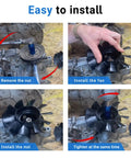 Installation guide for Transmission Fan 7 Inch 10 Blade Pump Cooling Fan for Lawn Tractor Transaxle Fits 53821 Black 1Pc