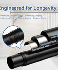 32 To 90 Inch Adjustable Tension Curtain Rod In Black No Drill Easy Install for Patio Windows Bathroom Closet Enhanced Coating