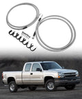 Top Shelf Fuel Line Quick Fix Kit for Chevy Silverado 1500 and GMC Sierra 1500 Trucks Built for 4.8 5.3 6.0L V8 Engines with metal fuel lines and hooks.