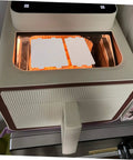 Microwave oven with installed mica sheets from Microwave Oven Mica Sheets 10 Pieces Heat Resistant Mica Flakes Replacement Kit.