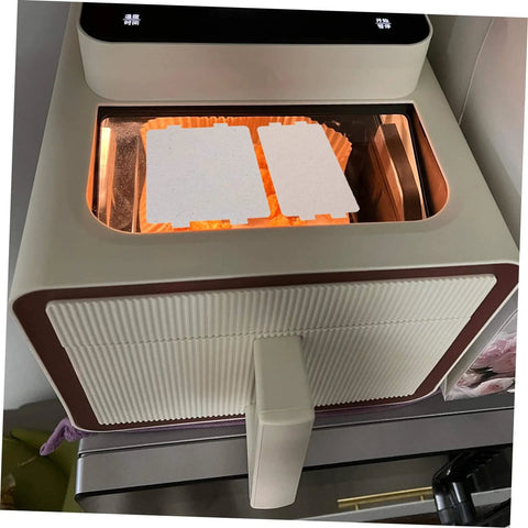 Microwave oven with installed mica sheets from Microwave Oven Mica Sheets 10 Pieces Heat Resistant Mica Flakes Replacement Kit.