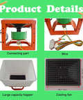 Parts of Beefy 265Lb ATV Broadcast Fertilizer Spreader With Electric Drive, 180W Copper Motor, Turbo Variable Speed