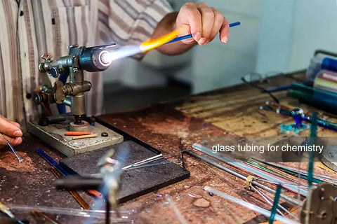 Glassblower using 12 Inch Borosilicate Glass Tubes 12mm Diameter 2mm Wall Thick Clear Tubing For Glass Blowing Crafting And Experiments