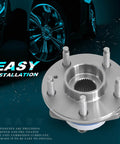 Front Wheel Hub And Bearing Assembly 513179 With Abs 5 Lugs for Buick, close-up view with easy installation text.