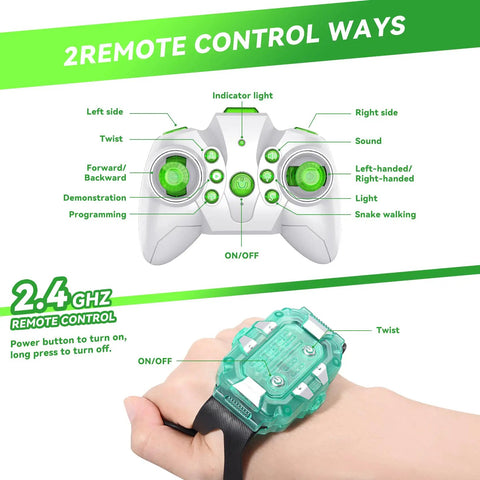 Remote and hand control for Gesture Sensing RC Car That Transforms Into A Dope Stunt Vehicle With 360 Degree Rotating 4WD Drive