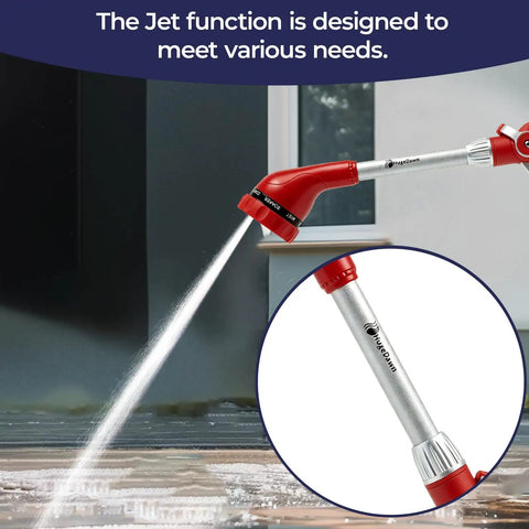 Beefy Yet Lightweight Garden Hose Wand With 16 Inch Zinc Alloy And Aluminum Build, 8 Spray Patterns With Thumb Control, Red