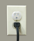 Top outlet with Baby Safe Outlet Covers 36 Pack For Easy Home Protection, Outlet Plug Covers For Electrical Sockets installed.