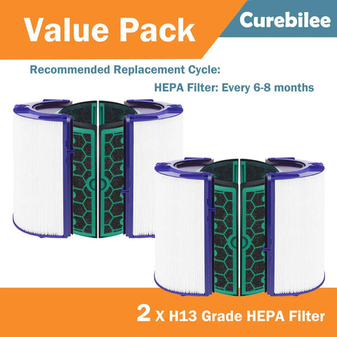 TP04 Replacement HEPA Filter For Pure Hot And Cool TP04 DP04 DP05 Purifier Fans Two Stage 360 Degree Filtration With Activated Carbon Easy Install 2 Pack Sealed Filter System For Fresh Air