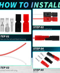 Installation guide for 120 Piece Power Connector Kit With Quick Disconnect Battery Terminals 15A 30A 45A Assortment