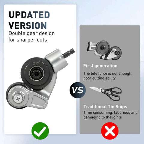 Heavy Duty Nibbler Drill Attachment For Electric Drills Be A Pro With This Double Cut Sheet Metal Cutter comparison with tin snips