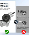 Pro Grade Heavy Duty Metal Nibbler Drill Attachment for Electric Drills with Double Cut Tool comparison with tin snips and older model