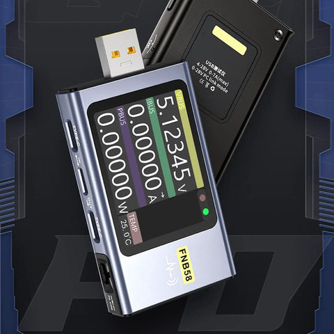 USB Power Multimeter With 2 Inch HD LCD Display And Bluetooth App Pro Grade All In One Type C Voltage Current Power Tester