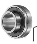 Pillow Block Bearing UC207-22 1 3/8 Inch Bore Chrome Steel GCR15 Flange Mounted Housing With Wrench, front view