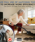 Heavy Duty Furniture Lifter Tool Effortlessly Move Sofas Fridges And Washing Machines Save 80% Effort used by elderly woman moving sofa.