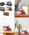Full Scale Engine Display Model For Adults And Kids, Precision STEM Kit For Gearheads And Collectors, Hands On Build Toy With Realistic Engine Dimensions, Educational Automotive Engineering Project For Enthusiasts. Red resin engine model on a shelf