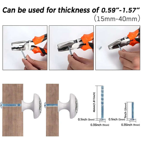 12 Pack Motivational Quote Cabinet Knobs For Kitchen And Bathroom With Rustic Wood Farmhouse Charm screw installation guide