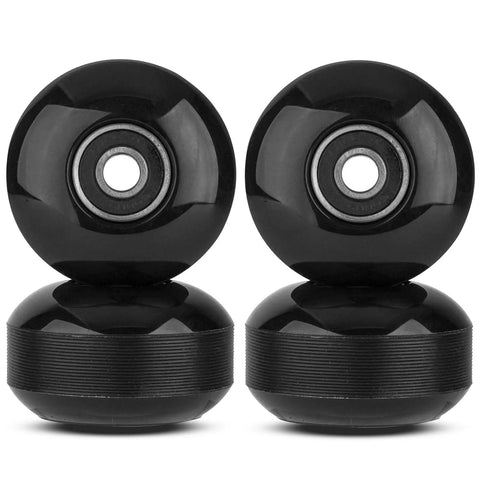 4 Pack 52mm Skateboard Wheels With Bearings 95A Hardness Durable Street Trick Wheels For Street Skating Longboard Cruiser Set