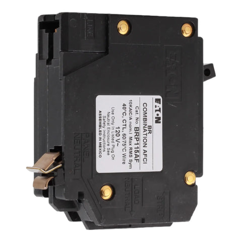 15 Amp Arc Fault Circuit Breaker AFCI Single Pole Plug On Neutral 120V AC 10kAIC UL Listed Home Electrical Safety Upgrade for Circuits and Outlets Today Eaton AFCI breaker