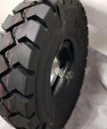 Built Tough 6.00x9 Forklift Tires Shop Ready Kit With Inner Tube And Reinforced Flap side view showcasing tread pattern and design.