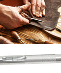 Pro Grade Leather Chisel Kit With Replaceable Stitching Tool And Belt Punch Set Ten Accessories, DIY leather crafting