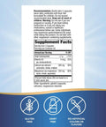 Calcium Magnesium Vitamin D Supplement For Bone Health And Muscle Function Gluten Free Soy Free No Salt Yeast Derived Ingredients Dairy Free No Artificial Colors Or Flavors supplement facts label and gluten-free dairy-free icons.