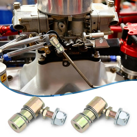 Two Pack Throttle Disconnect Quick Release Ball Joints For Throttle Cable Ball End Dual Linkage Setup And Spare Replacement With One Quarter Twenty Eight Female Thread Fitment For Easy Throttle Linkage Removal During Tuning And Maintenance, pair on carburetor linkage
