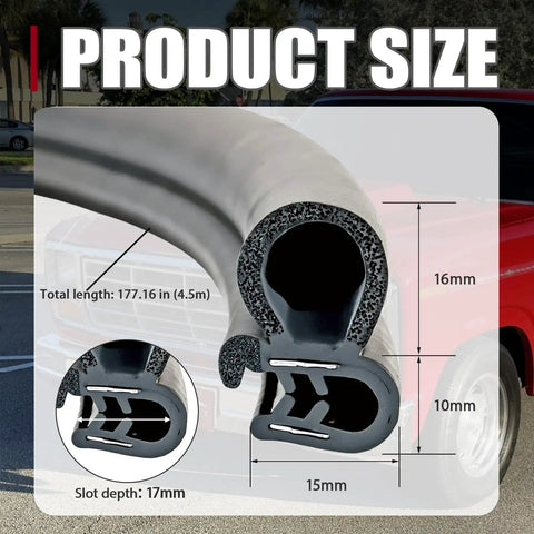 Weather Stripping And Door Seal Kit For Ford Bronco And F Series Trucks F100 F150 F250 F350 1980 1997 dimensions with red truck.