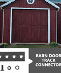 Black Sliding Barn Door Track Connector Repair Bracket, Heavy Duty Metal Flat Plate For Barn Door Hardware Kit, Sturdy Mounting Plate