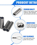 500 Piece Double Barrel Fishing Crimp Sleeves Kit Pro Grade Copper Brass Crimp Tubes with product details sections