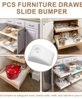 Solid As A Rock Nylon Drawer Bumper Pads With Slick Glide Slide Spacers For Roll Out Shelves Zero Dings On Cabinet Doors Easy Install Includes Mounting Screws in kitchen cabinet