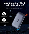 Portable 500GB External SSD With USB C Up To 1050 MBps USB 3.2 Gen2 External Solid State Drive with shockproof design