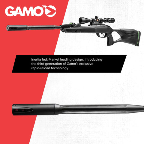 Swarm Fusion 10X GEN3i Break Barrel Pellet Air Rifle with 10 Shot Inertia Fed Magazine, 3-9x40 Scope, High Velocity
