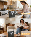 Portable CD Player With Bluetooth Boombox And Built In FM Radio for camping and travel in kitchen and living room settings.