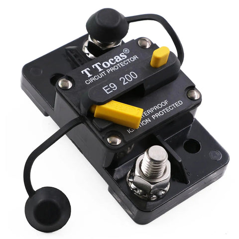 Rugged Heavy Duty 200 Amp Circuit Breaker With Manual Reset For RV Boat Marine ATV Systems 12V 48V DC IP67 Waterproof