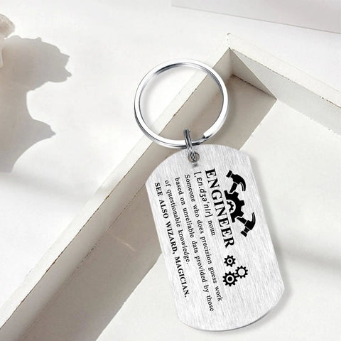Engineer Definition Keychain Gift For Men And Women A Cool Engineering Gift For Coworkers Graduates Friends And Family