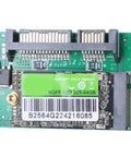 64GB Half Slim SSD Internal Solid State Drive for Laptop and Desktop Replacement Upgrade with Quick Boot Times, Faster App Launch, Low Power Consumption, And Quiet, Reliable Performance. Green PCB close-up, ABS housing